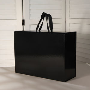 Caja de Regalo Plegable Magnética Negra de Alta Gama al por Mayor con Forro de Esponja y Cuerda de Transporte para Ropa, Zapatos y Vestidos de Novia - Product Image 2