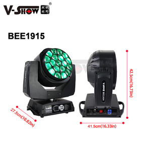 V-SHOW Bee1915 grande occhio dell'ape 19x15w rgbw led grande occhio fascio di lavaggio zoom testa mobile luce per il concerto del club - Product Image 6