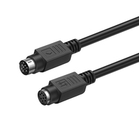 8-Pin DIN-Steckverbinder Kabelbaum mit Geflechtabschirmung und PVC-Ummantelung für Kamera und Auto mit offenem Ende und verzinntem Stecker Video-Kabel