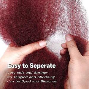 FYD nuovo morbido sciolto sottile Afro crespo a prezzi accessibili alla rinfusa 100% <span class=keywords><strong>capelli</strong></span> umani Color ramato per treccia Dreadlock - Product Image 3