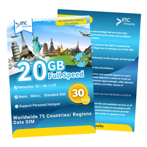 Tarjeta SIM de Viaje 4G 5G para 75 Países del Mundo, Reventa de Tarjetas SIM, Empaque Personalizado, Roaming, Datos Ilimitados, Tarjetas SIM Físicas - Product Image 6