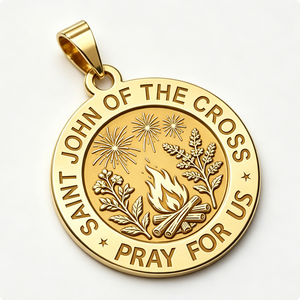 Medalla Religiosa 3D en Relieve con Diseño de San Juan de la Cruz y Fuegos Artificiales, con Temática de Música y Hadas, para el Día Nacional - Product Image 4