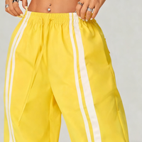 Pantalon Hip Hop Femme Personnalisé Coupe Droite en Polyester/Coton Respirant – Survêtement Streetwear Décontracté Grande Taille