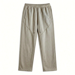 <b>Men's</b> Pleated Drawstring Mid Waist Breathable Sporty Knitted Cotton Plain Dyed Casual Gym Sweat <b>Shorts</b> Custom Logo Streetwear - Product Image 3