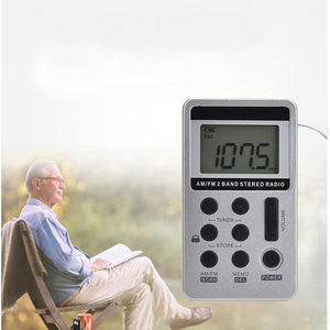 Radio de poche stéréo AM/FM 2 bandes avec écran LCD numérique, balayage automatique, mémoire 29 stations, rechargeable, pour le sport et la marche - Product Image 6