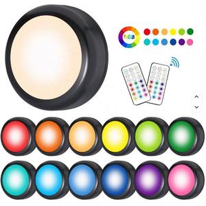 Remote Control <strong>LED</strong> <strong>Small</strong> Night <strong>Light</strong> 16 Color Atmosphere Breathing Variable Lamp Pat Hand Touch Round Flashlight - Product Image 1