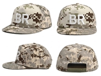 Casquette classique à visière plate avec logo brodé en relief 3D, en tissu Ripstop, style décontracté, sportif, camouflage numérique, casquette snapback pour les voyages et l'usage quotidien