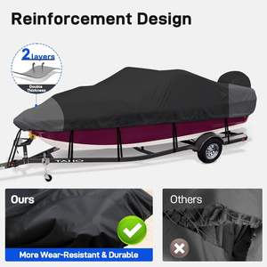 Funda Protectora para Bote Neumático Oxford de Alta Resistencia y Funda para Motor Fuera de Borda, Protección Invernal para Exteriores Resistente al Viento con Correa Fuerte - Product Image 5