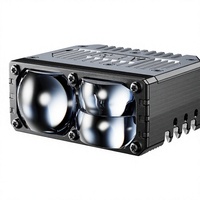 Phare auxiliaire universel LED haute puissance AES NV-5 amélioré, 12V 75W, 3 lentilles, projecteur de conduite pour SUV et camionnette