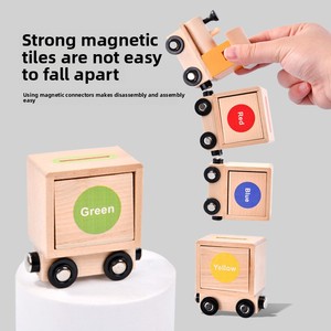 Jouet <span class=keywords><strong>en</strong></span> bois pour enfants, mini-<span class=keywords><strong>train</strong></span> <span class=keywords><strong>en</strong></span> bois, classification des couleurs, véhicule <span class=keywords><strong>en</strong></span> bois, jouet éducatif Montessori, jouets <span class=keywords><strong>de</strong></span> <span class=keywords><strong>train</strong></span> <span class=keywords><strong>en</strong></span> bois pour enfants - Product Image 4