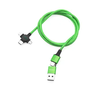 マイクロ/iOS/USB-C多機能充電ケーブル用5 in1充電器USB、マルチ5 in1 USBユニバーサル充電ケーブル