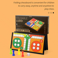 Jeu d'intérieur de haute qualité Portable voyage plateau pliant LUDO jeu de société ensemble éducatif enfants jeu d'échecs pour cadeau