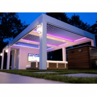 Maisons d'été personnalisées système de persiennes extérieures supports de pergola en aluminium persienne persienne persiennes télécommandes de patio pergola à vendre