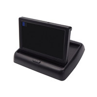 Pantalla TFT plegable HD de 4,3 pulgadas, Monitor de vista trasera de coche, LCD de marcha atrás para uso en vehículos y pantalla de Monitor de asiento trasero