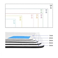 Tapis de souris blanc Tapis de bureau en caoutchouc Polyester Tissu Gaming Grande taille Tapis de souris Sublimation avec logo personnalisé imprimé Oem