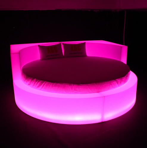 Ротационное литье, светящаяся кровать из ПЭ, 16 сменных цветов, кровать RGB