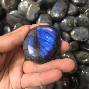 Grosir Batu Labradorite Kuarsa Alami Yang Dipoles Kristal Semi Berharga Batu Pecah Menyembuhkan