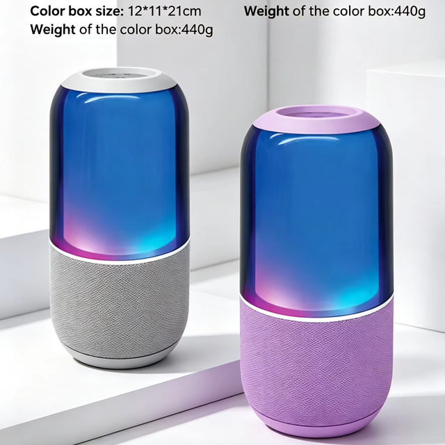 OEM Custom Logo 5W RGB Ambient Light  Speaker Mini Portable Waterproof Wireless Audio Speaker for Promotion Gift