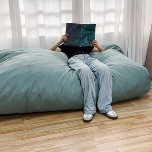 Wholesale <strong>Grey</strong> Living Room Earth Mat Lazy Chair Sofa <strong>Bean</strong> <strong>Bag</strong> No Filling Floor Cushion Sofa - Product Image 1
