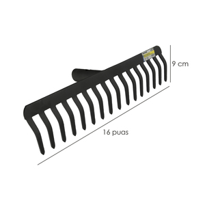 Rastrillo sin mango, 16 dientes de 5 mm. Uso agrícola - Product Image 3