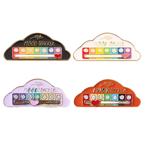 Pin de solapa metálico personalizado deslizante de esmalte duro, divertido, interactivo, con temática de batería social y rastreador de estado de ánimo, insignia de salud mental para introvertidos - Product Image 1