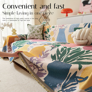 <span class=keywords><strong>Housse</strong></span> de canapé effet peinture à l'huile, style américain, luxe léger, motif mouchoir six couleurs, coussin de canapé vintage, <span class=keywords><strong>housse</strong></span> de canapé haut de gamme - Product Image 2