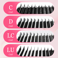 CoMango Extensions de cils 3D 5D 6D Flora à floraison automatique W Lashes 0.07mm Nouveau style Plateau mixte Faux Vison Mat