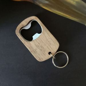 <b>Custom</b> <b>Dog</b> <b>Tag</b> Bottle Opener Keychain - Wooden Beer Opener for Promotional Gifts - Product Image 2