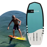 Planche de surf unisexe en fibre de carbone EPS pour sports nautiques, planche de skimboard verte, planche à voile hydroptère 3'8'', planche de démarrage rigide