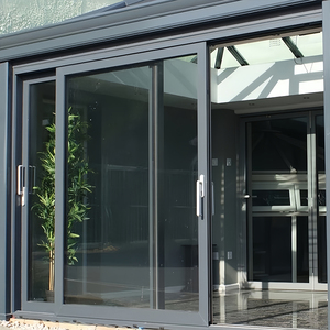 Cửa và cửa sổ hợp kim nhôm OUNA, cửa nhôm hiện đại cho ngoại thất, cửa patio, cửa trượt ngoài trời thương mại, chịu lực cao - Product Image 1