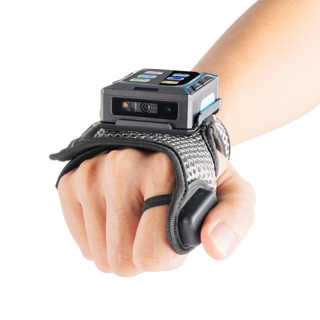 Popular Data Visible IP67 Android 10 WIFI 1.83" Touch Screen 1D 2D QR Code Barcode Scanner Rugged Wearable Mini PDA