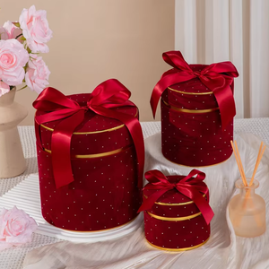 Juego de Cajas de Regalo Multicolores Opcionales, Cajas Redondas y Rectangulares con Lazo de Cinta de Satén para Flores y Regalos - Product Image 3