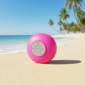 Enceinte Bluetooth portable Myrva rose, batterie rechargeable, commande par bouton, étanche pour l'extérieur, audio large bande - Product Image 2