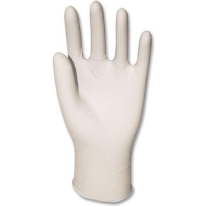 Gants de sécurité jetables, grande taille, épaisseur 4 mil, beiges, 9,5 pouces de long, 100 par boîte - Product Image 1