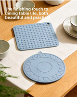 Sous-plats en silicone de qualité alimentaire résistants à la chaleur, antidérapants, ronds/carrés, 5 mm/3 mm, pour protéger les comptoirs et les tables de cuisine
