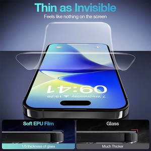 ฟิล์มกันรอยไฮโดรเจลแบบกำหนดเองสำหรับ iPhone 17E ฟิล์ม TPU ป้องกันเต็มจอ บางเฉียบ ฟิล์มไฮโดรเจลซ่อมแซมตัวเองได้ สำหรับ iPhone 17E - Product Image 2