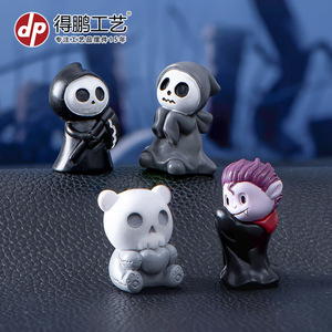 ชุดตุ๊กตาเรซิ่นฮาโลวีน รูปผีปีศาจพ่อมดขนาดเล็ก ของตกแต่งบ้านภายในอาคาร - Product Image 3