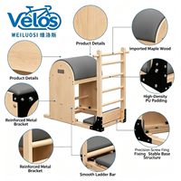 Baril d'escalade Pilates en bois massif Velos – Équipement de fitness professionnel pour studio, personnalisable, durable, qualité commerciale, certifié CE