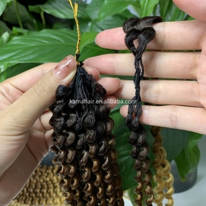 Kama 1B/30/27 # Ombre màu nâu Pro looped kinky lọn tóc lông Crochet phần mở rộng tóc người - Product Image 6