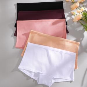 FINETOO Bequeme Unterwäsche für den täglichen Gebrauch Damenmode Nahtlose elastische Mädchens horts Niedrige Taille Atmungsaktive Damen-Baumwoll boxer - Product Image 3