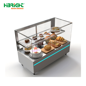 Highbright Maßgefertigte Leicht Bewegliche Glas-Brotvitrine mit LED-Lichtleiste - Product Image 4