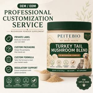 Poudre <span class=keywords><strong>de</strong></span> champignon Turkey Tail pour chiens et chats <span class=keywords><strong>avec</strong></span> mélange antioxydant immunitaire saveur champignon naturelle PEITEBIO 4,2 oz 120 g - Product Image 4
