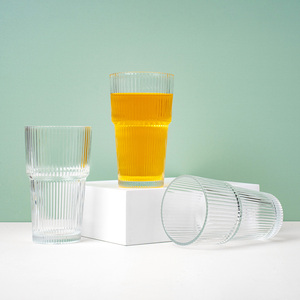 Rõ ràng cốc thủy tinh Nước trái cây sữa cốc cà phê nóng và lạnh tùy chỉnh cốc nước thủy tinh với rơm - Product Image 5