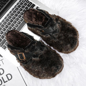 Popolari Pantofole Invernali <span class=keywords><strong>Pelose</strong></span> e Morbide per Coppie, <span class=keywords><strong>Ciabatte</strong></span> da Uomo, Pantofole da Donna Stile Coreano, Mezze Pantofole da Esterno - Product Image 4
