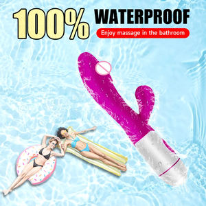 Alla moda G-Spot doppio Shock vibratore in Silicone per adulti giocattolo del sesso con AV Stick per masturbatore femminile - Product Image 4