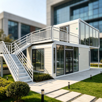 Mini-maison préfabriquée Apple Cabin 20ft 40ft en conteneur maritime, construction acier-bois, pour villa, hôtel extérieur, bureau à domicile - Durable