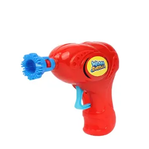 2023 New funny summer outdoor kids wind up dip & press red blowing bubbles shooter gun friction bubble