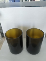Support pour bougie votive, style bouteille de vin bordeaux, à large diamètre et fond en verre épais, pour la fabrication de bougies de Noël