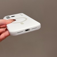 Coque de téléphone en silicone liquide magnétique tout-en-un, résistante aux chutes et durable, avec logo imprimable en gros, pour téléphone Apple
