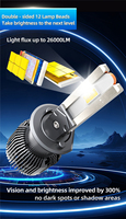 Phare LED de voiture TK-15J 300W 30000LM 9-36V 12 mèches Ampoule de phare LED H4/H13/9004/9007 Phare de voiture compatible Canbus